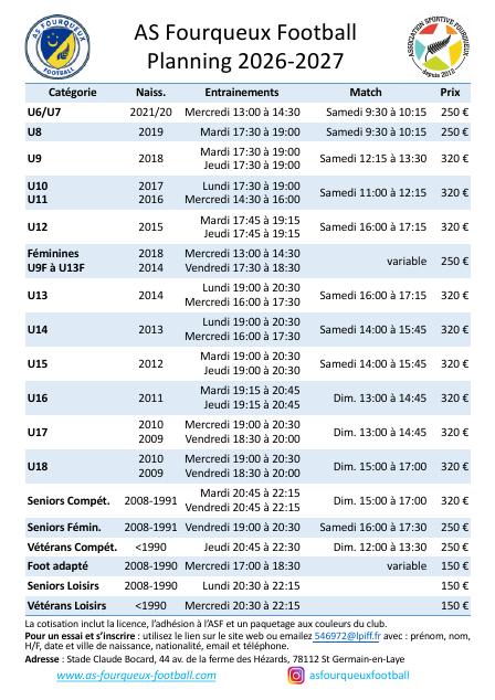 Fiche d'inscription — 2026/2027