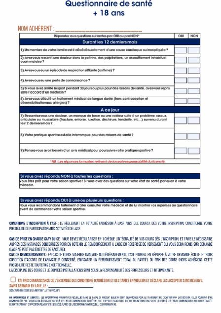 Questionnaire de santé